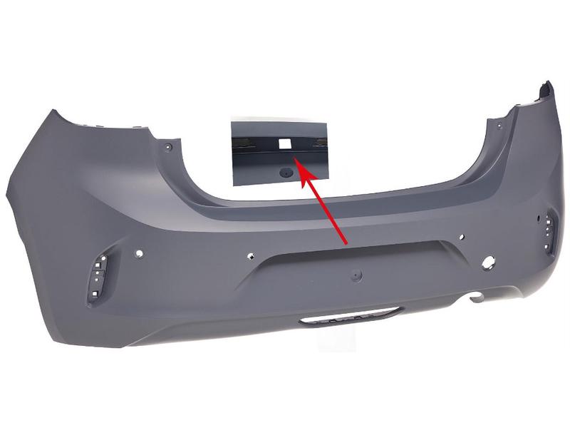 TAMPON ARKA ASTARLI 4 SENSÖRLÜ KAMERA DELİKLİ - OPEL CORSA F yedek parça